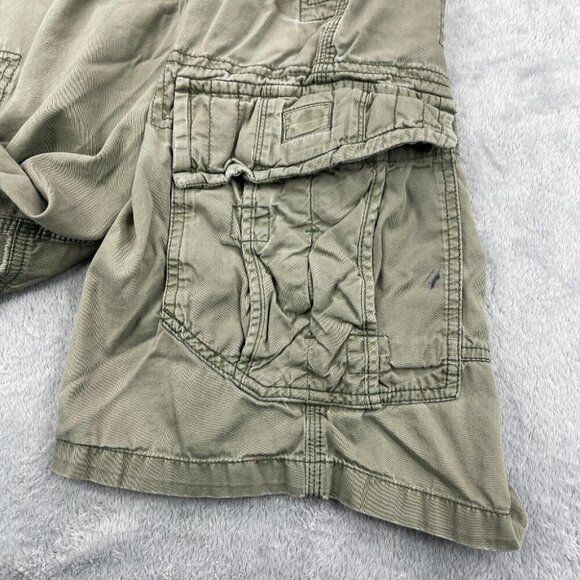 Vintage Nike Sportswear Cargo Shorts Mens Medium Green Distressed Drawstring - Picture 8 of 13